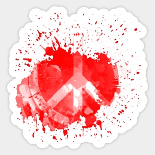 Peace of a Rainbow - Red White Sticker